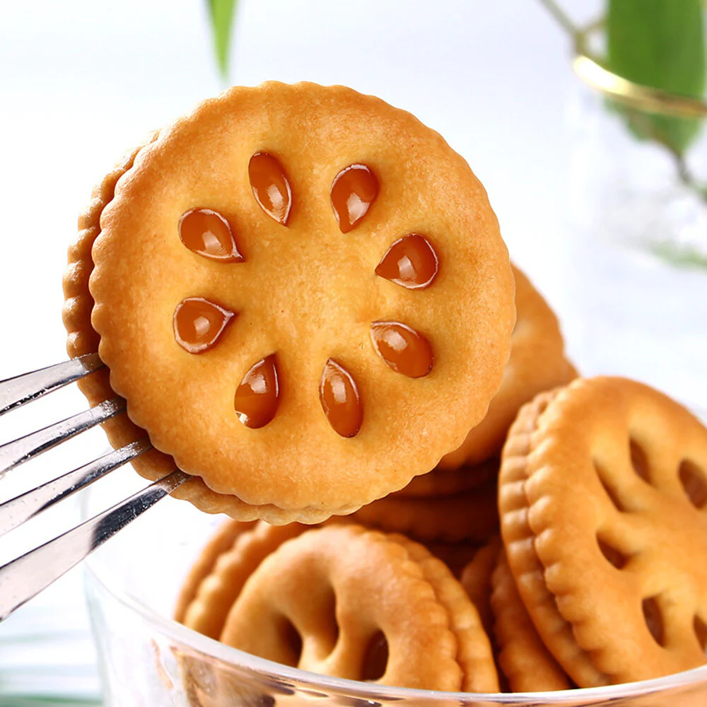 Jiashili Fruit Fun Fruity Pineapple Jam Sandwich Biscuits 12 Packs (300g) - Image 3