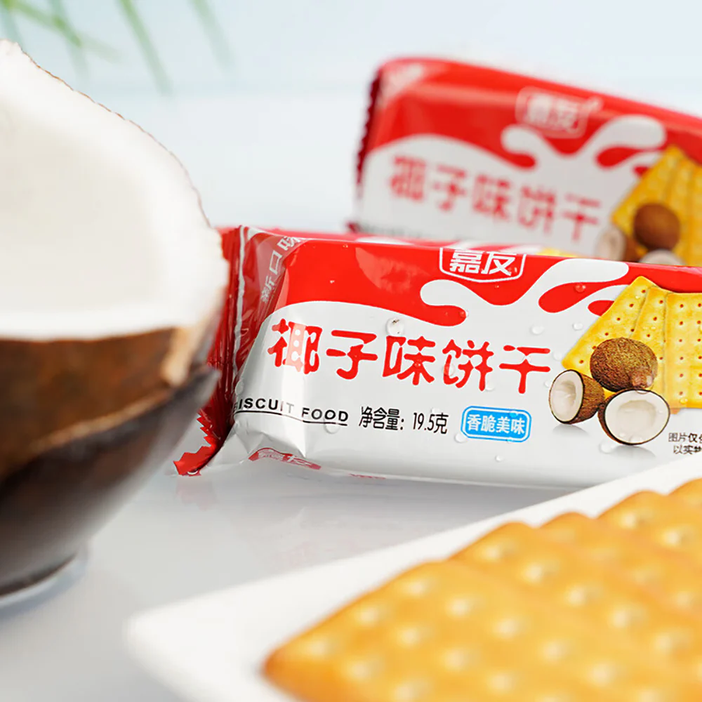 Jiayou Coconut Flavor Biscuits - 468g - Image 4