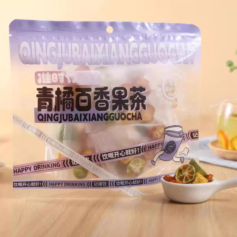 Jiliangmu Green Mandarin & Passion Fruit Tea 120g - Instant Fruit Infusion for Hot or Iced - Image 2