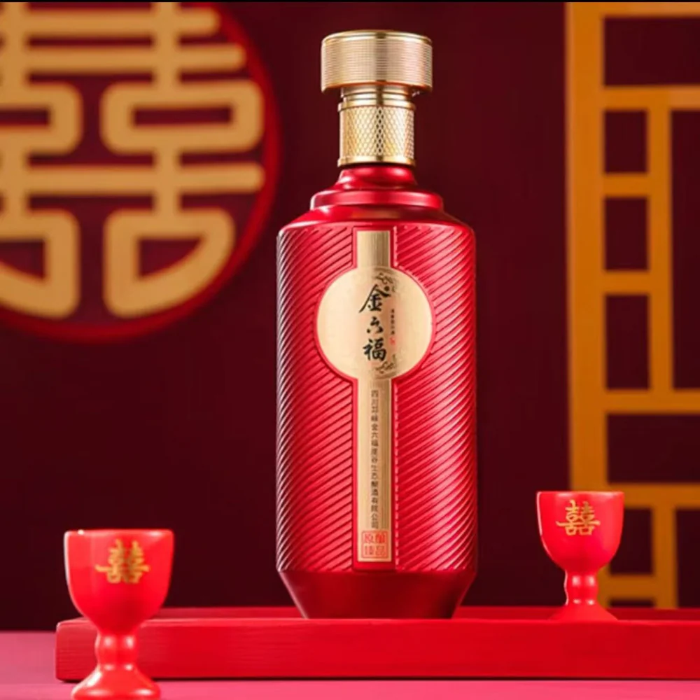 Jinliufu Longevity Chinese Red Light Aroma Baijiu 53% 500ml - Image 2