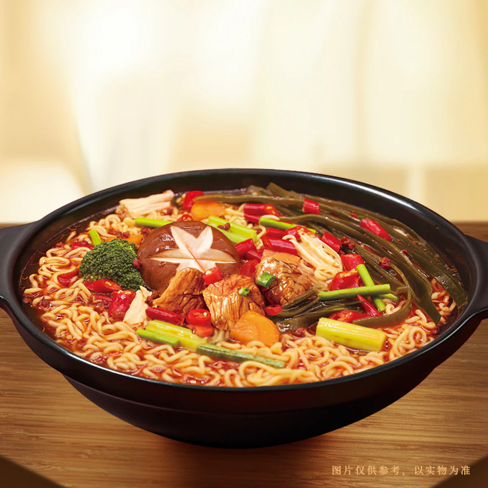 Jinmailang 1.5 Bowl Instant Noodles - Mala Spicy Beef Hot Pot Flavor 157g - Cup Noodles - Image 2