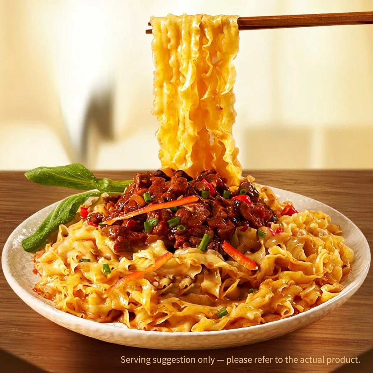 Jinmailang Lamian Fan Shanxi Knife-Cut Noodles – Spicy Meat Sauce 110g - Dry-Mix Instant Bowl - Image 3