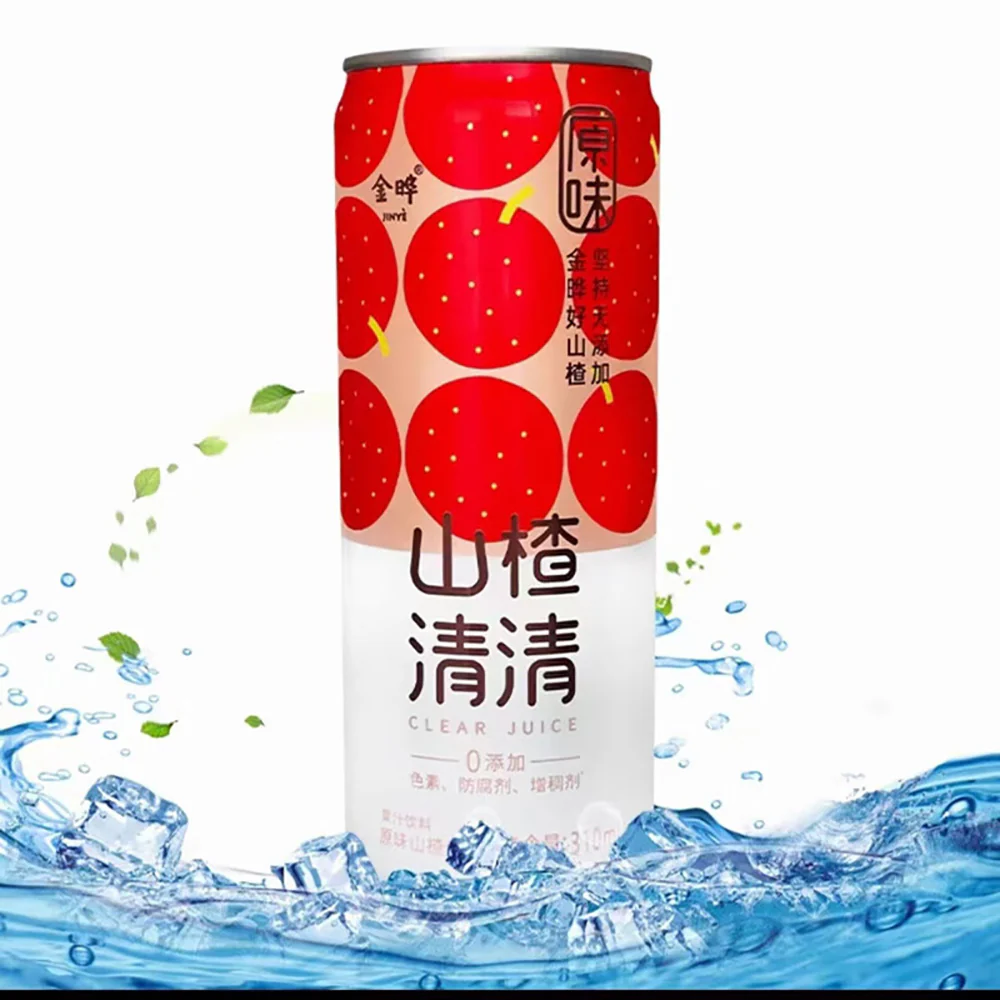 Jinye Clear Hawthorn Juice Original Flavor - 310ml x 6 Cans - Image 2