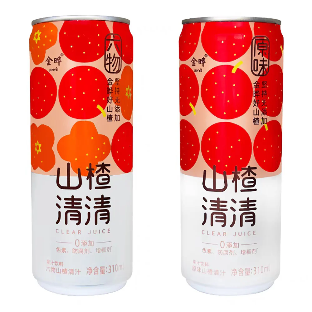 Jinye Clear Hawthorn Juice Original Flavor - 310ml x 6 Cans - Image 5