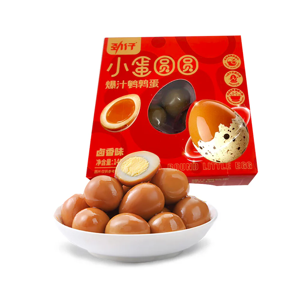 Jinzai Round Little Quail Eggs in Braised Flavor - 140g