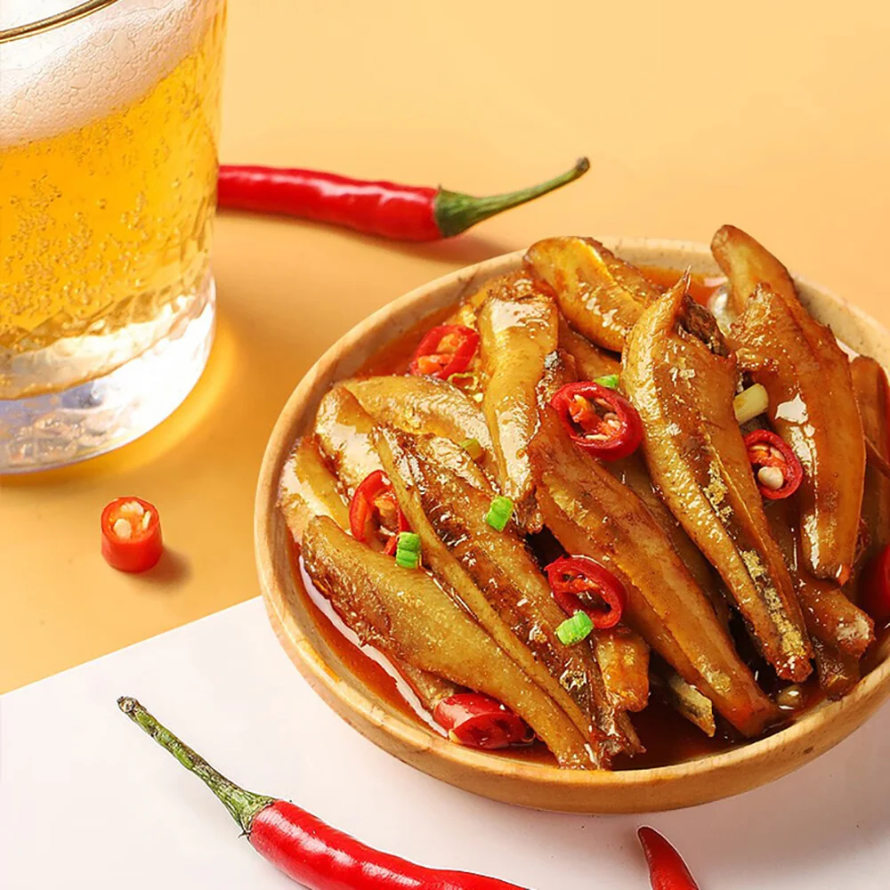 Jinzai Spicy Small Fish Snacks - 12g x 20 Packs - Image 3