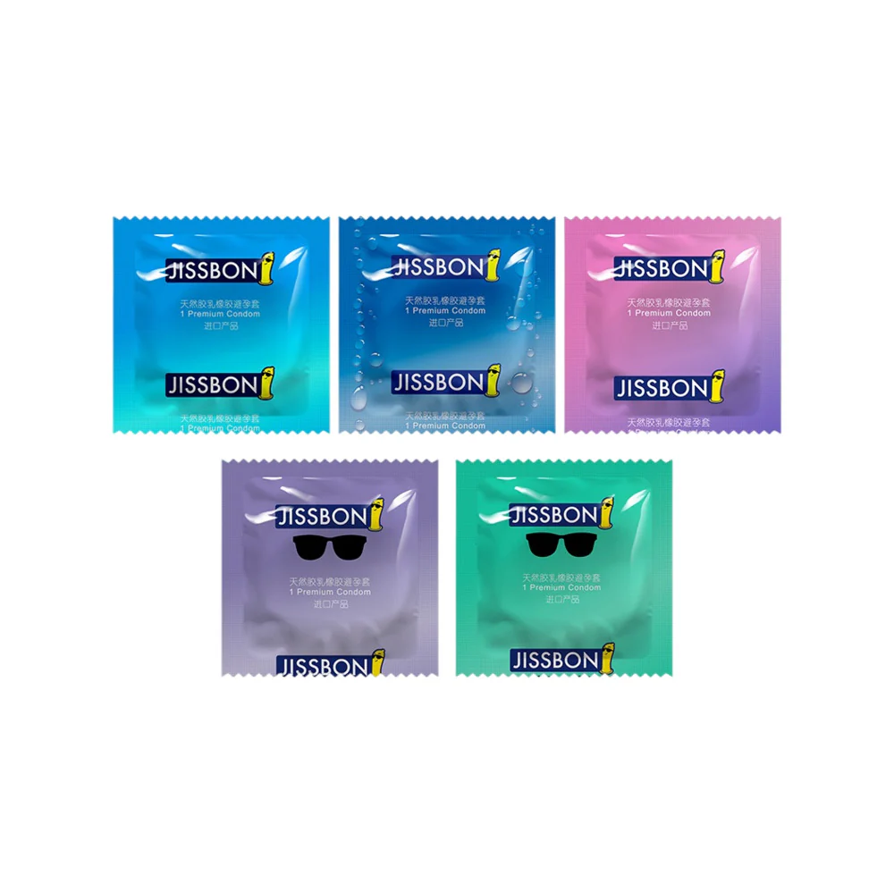 Jissbon 5-in-1 Ultra-Thin Variety Condoms – 32 Pack - Image 3