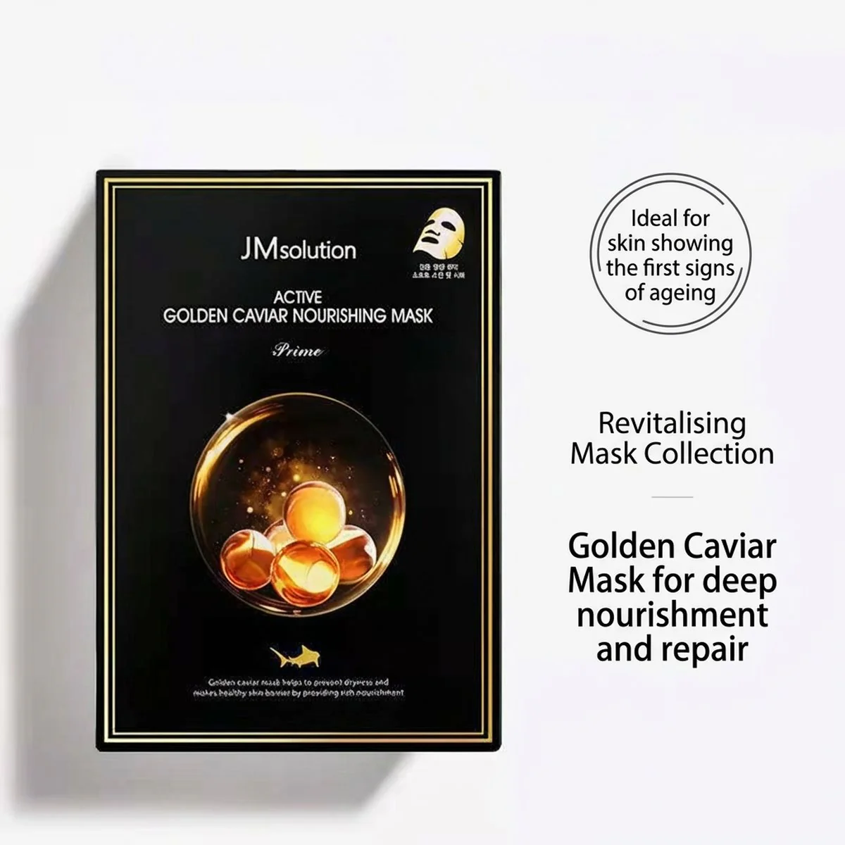 JM Solution Active Golden Caviar Nourishing Mask - 30ml x 10 Sheets - Image 2