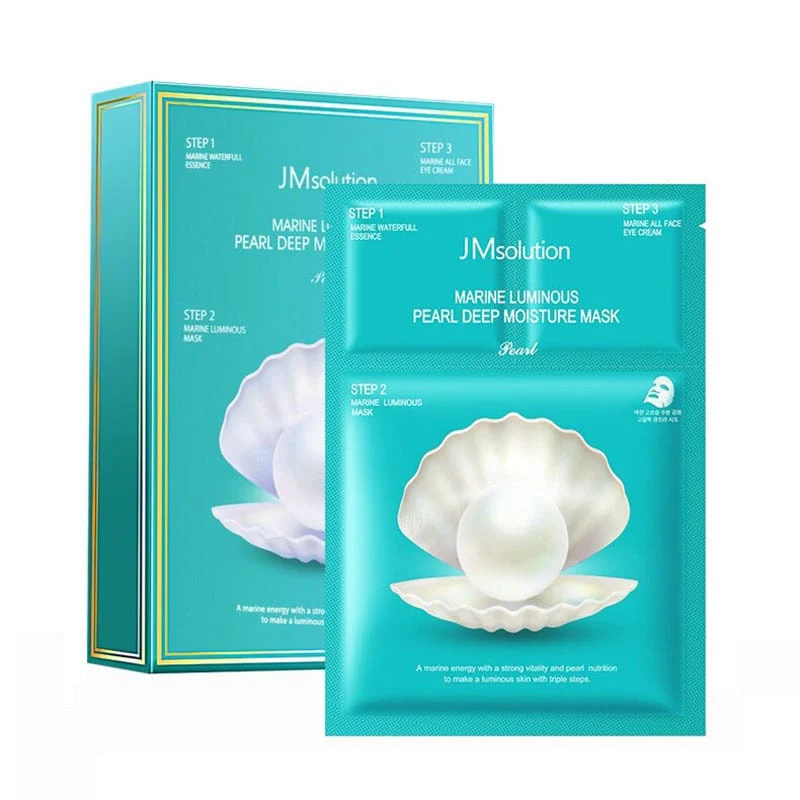 JMsolution Marine Luminous Pearl Deep Moisture Mask - 10 Sheets, 300ml