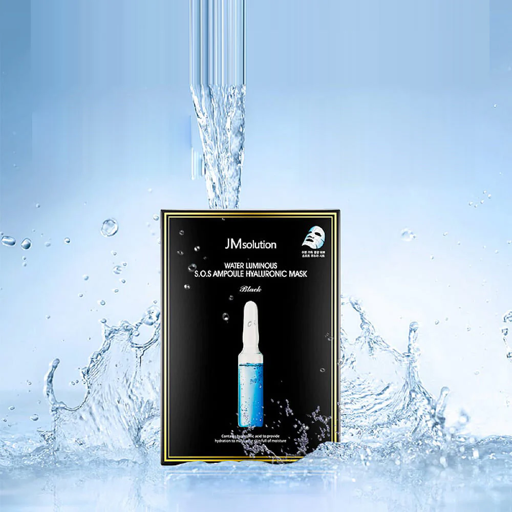 JMsolution Water Luminous S.O.S Ampoule Hyaluronic Mask Plus - 30ml x 10 Sheets - Image 3