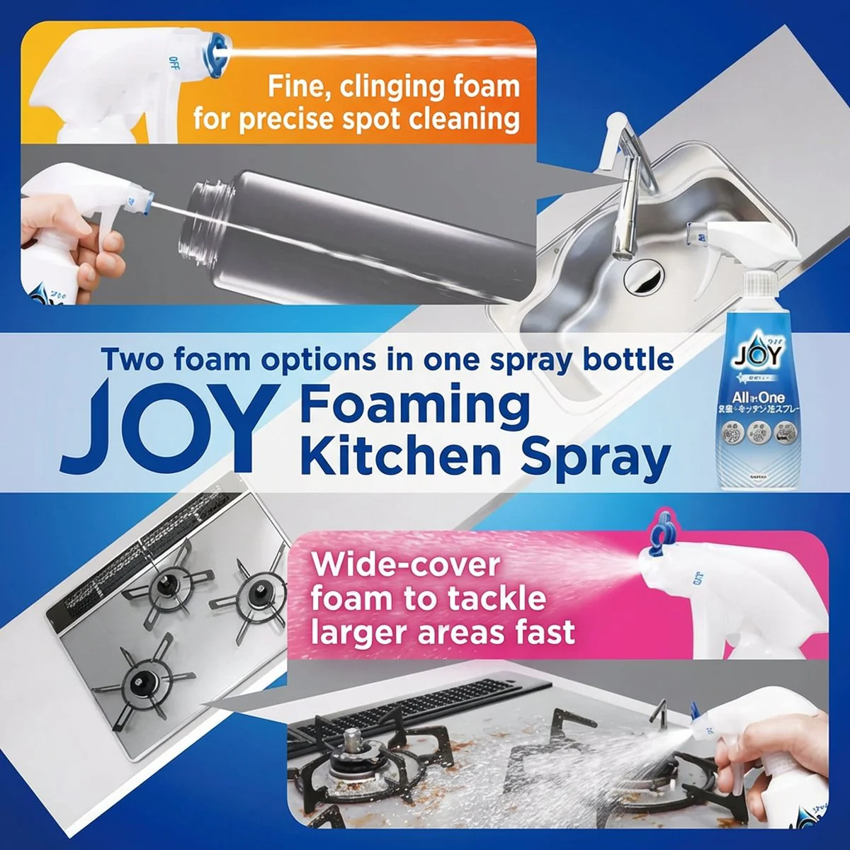 Joy All-in-One Concentrated Foaming Kitchen & Dish Spray – Lightly Scented 300 ml - Image 3