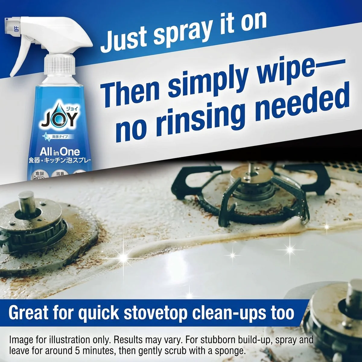 Joy All-in-One Concentrated Foaming Kitchen & Dish Spray – Lightly Scented 300 ml - Image 4