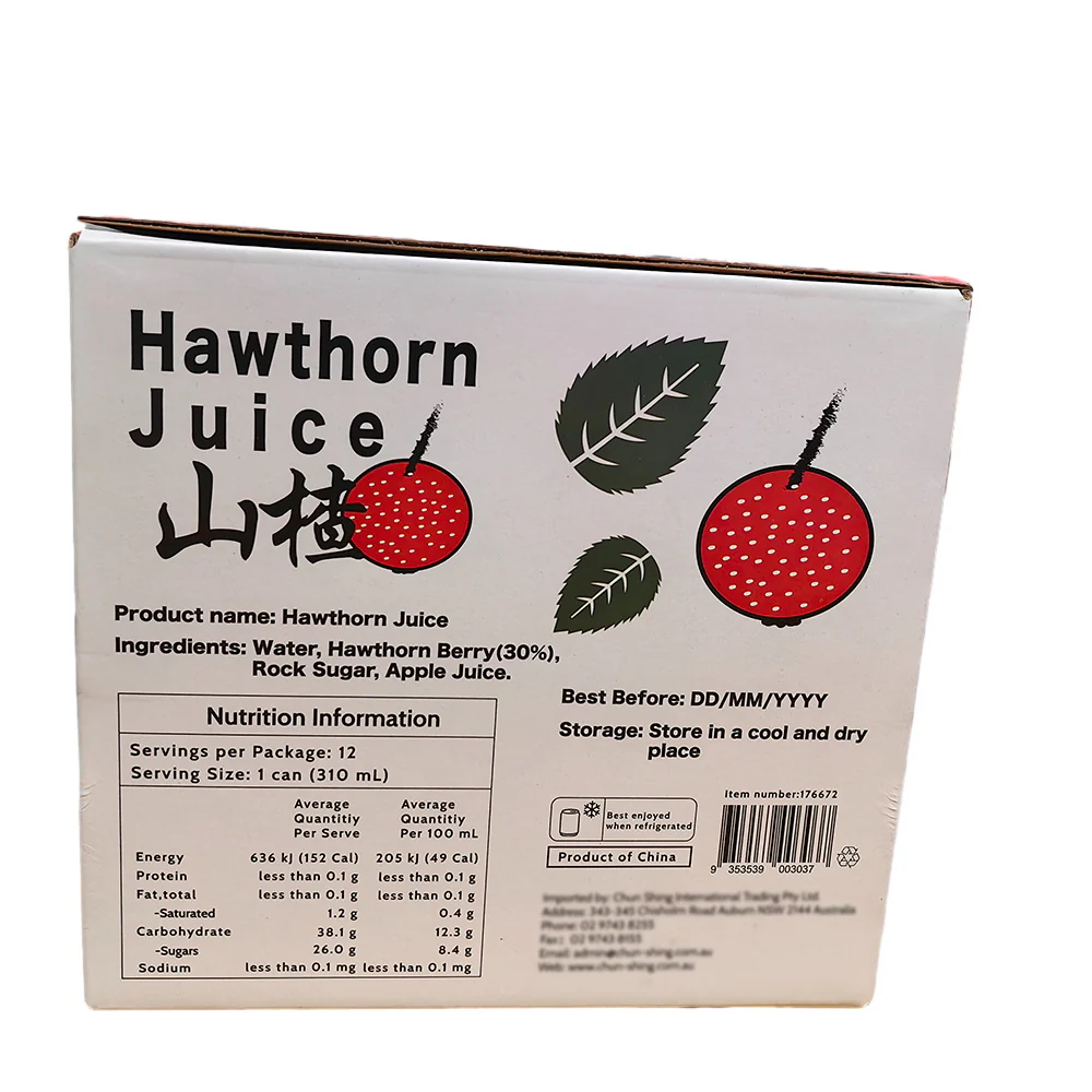 Joyfarm Hawthorn Juice - 310ml x 12 Cans - Image 2