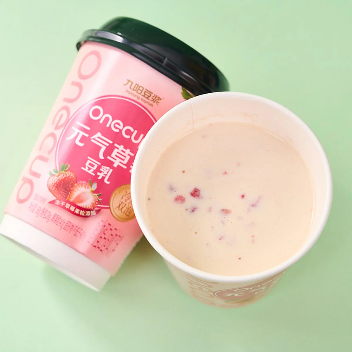 Joyoung Onecup Instant Strawberry Soy Milk (Hot or Cold Brew) – 200g Cup - Image 3