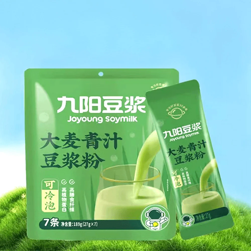 Joyoung Soymilk Barley Grass Drink Powder 27g x 7 Sticks - Image 3