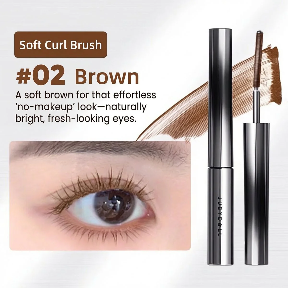 Judydoll 3D Lengthening & Curling Mascara #02 Brown 2g