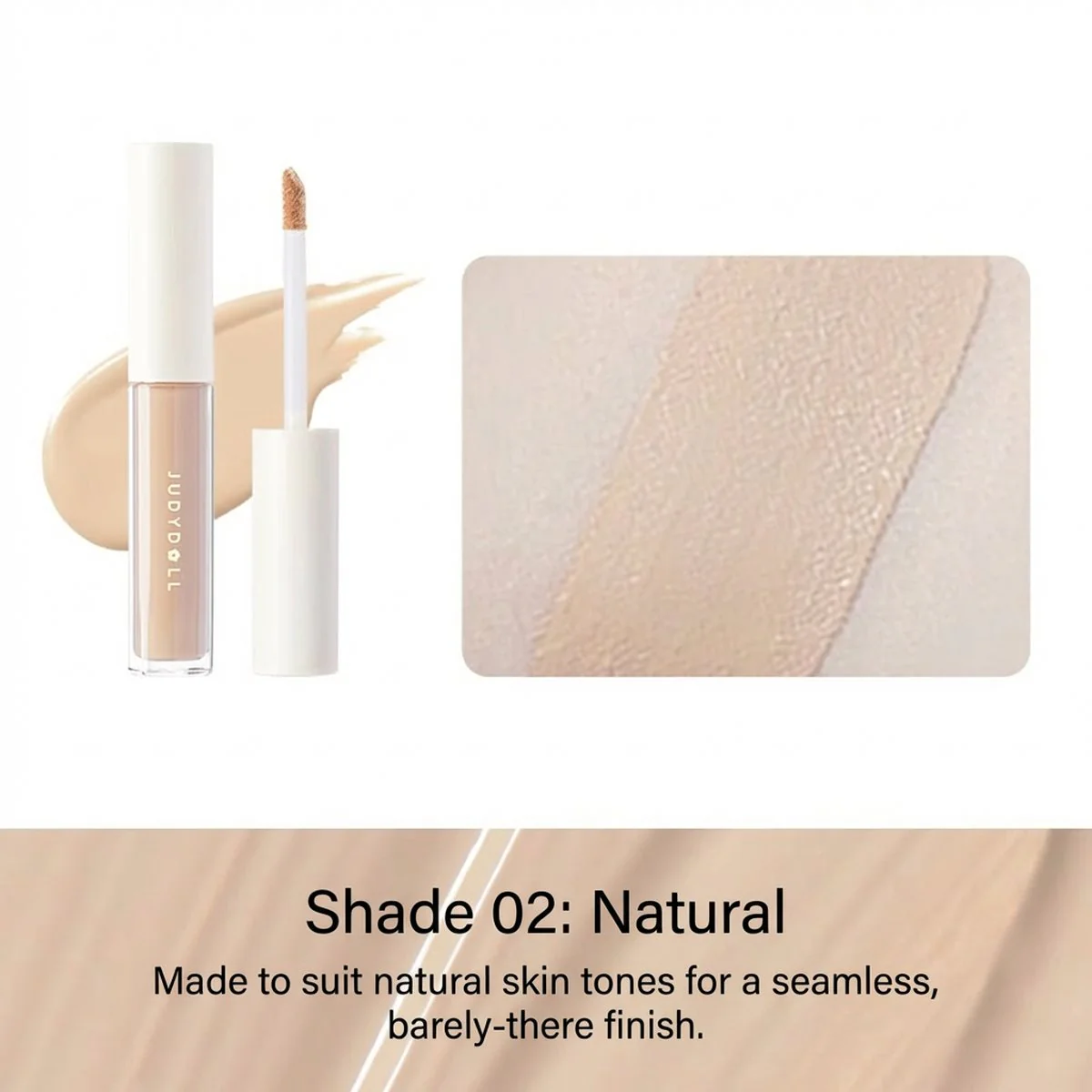 Judydoll Cloud-Soft Seamless Concealer 3.2g – Lightweight, Crease-Resistant, Natural Finish - Image 5