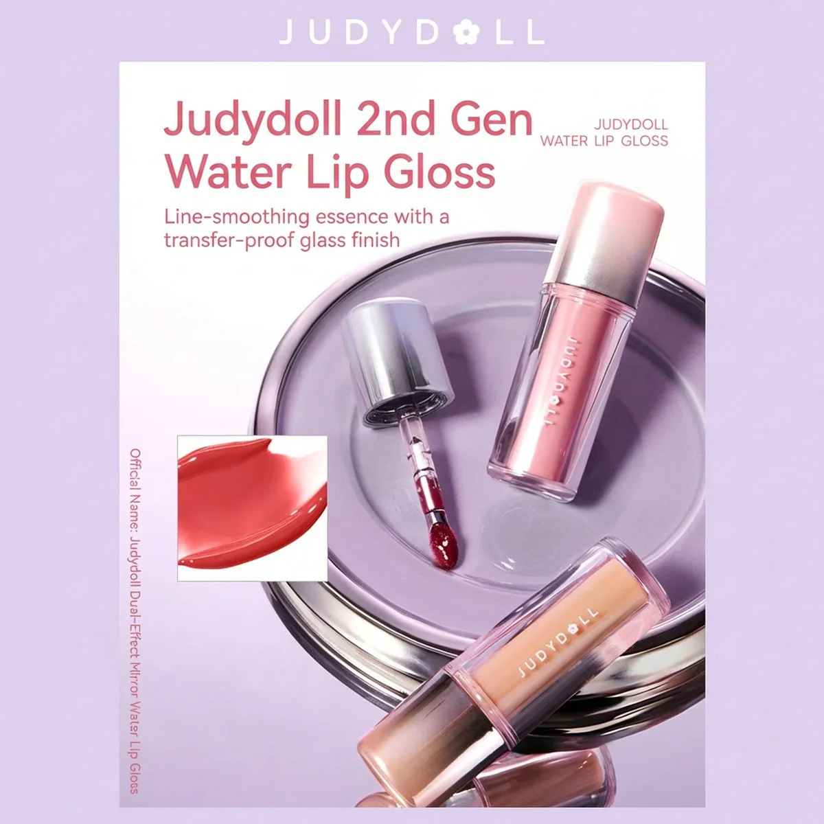 Judydoll Cooling Serum Mirror Shine Lip Tint 3.3g – Multiple Shades Available - Image 4