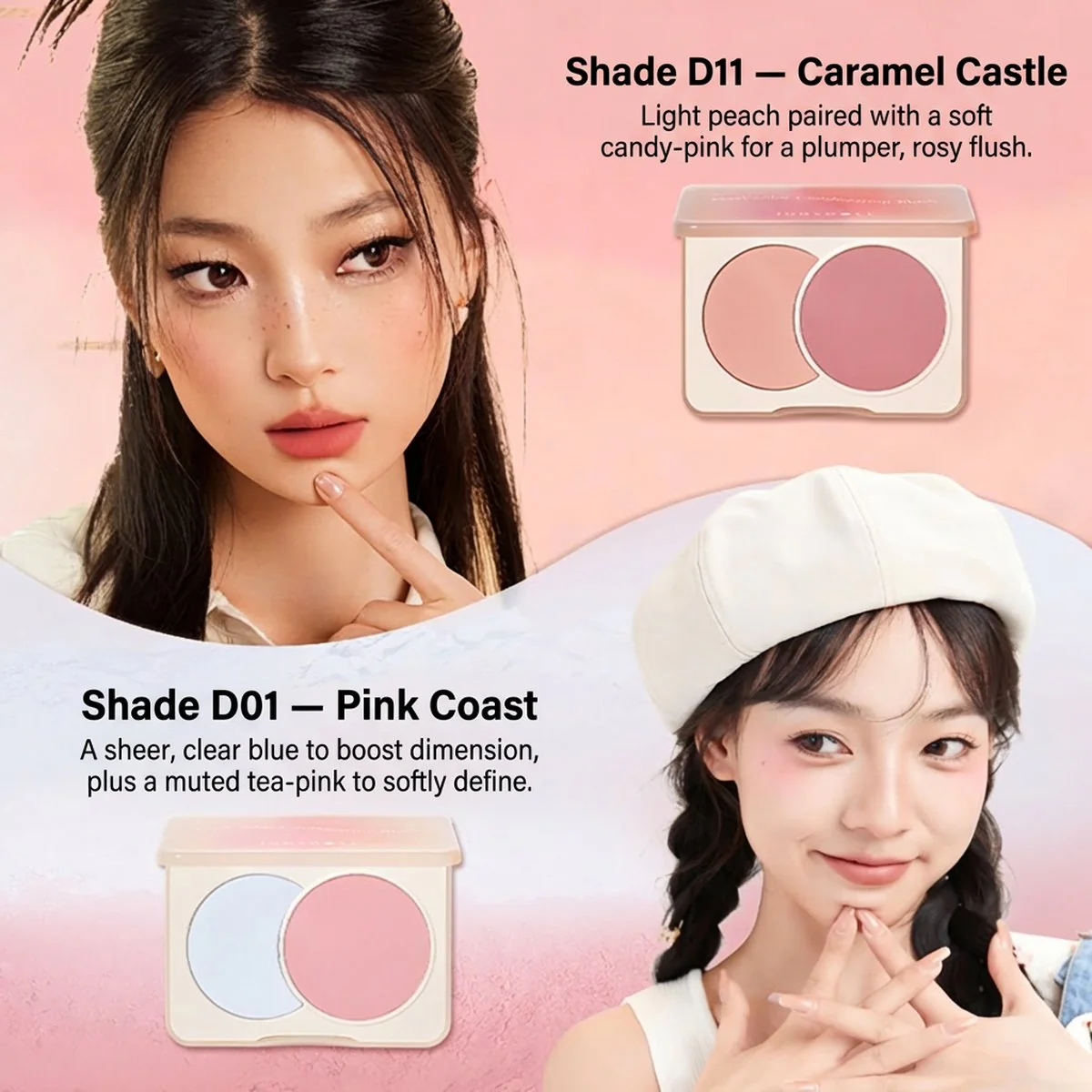 Judydoll Dual-Color Blush #D01 - Image 2