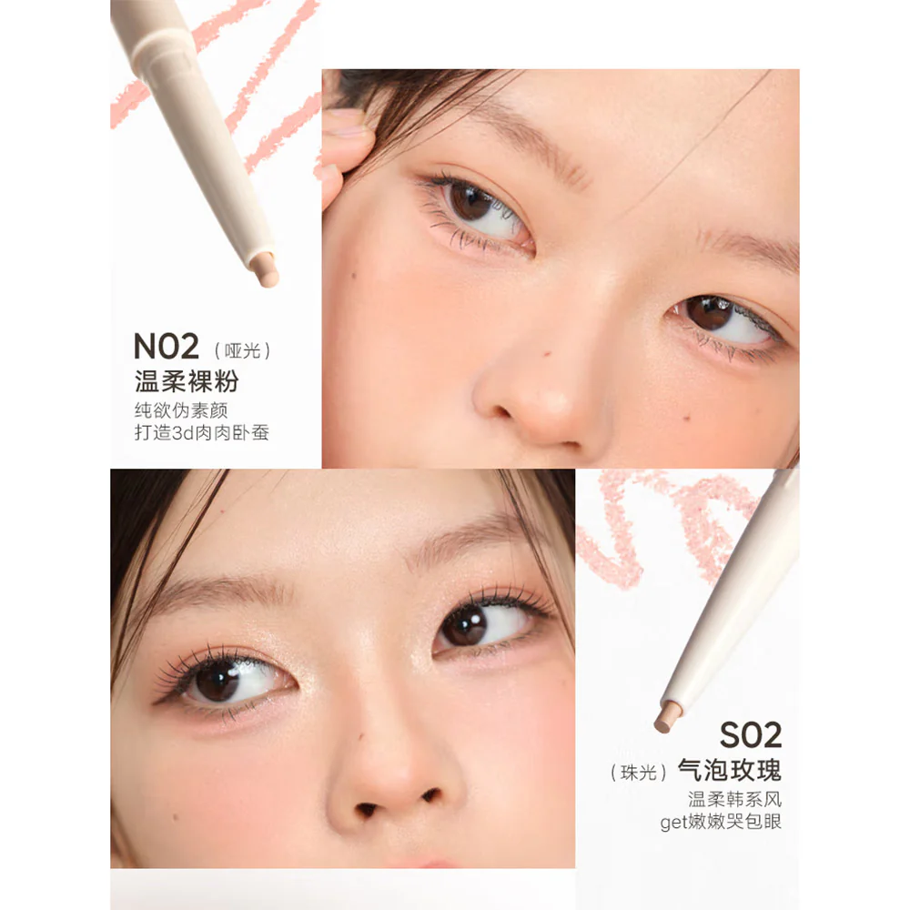 Judydoll Dual-Ended Aegyo Sal Pen #N02 Gentle Nude Pink - Image 4