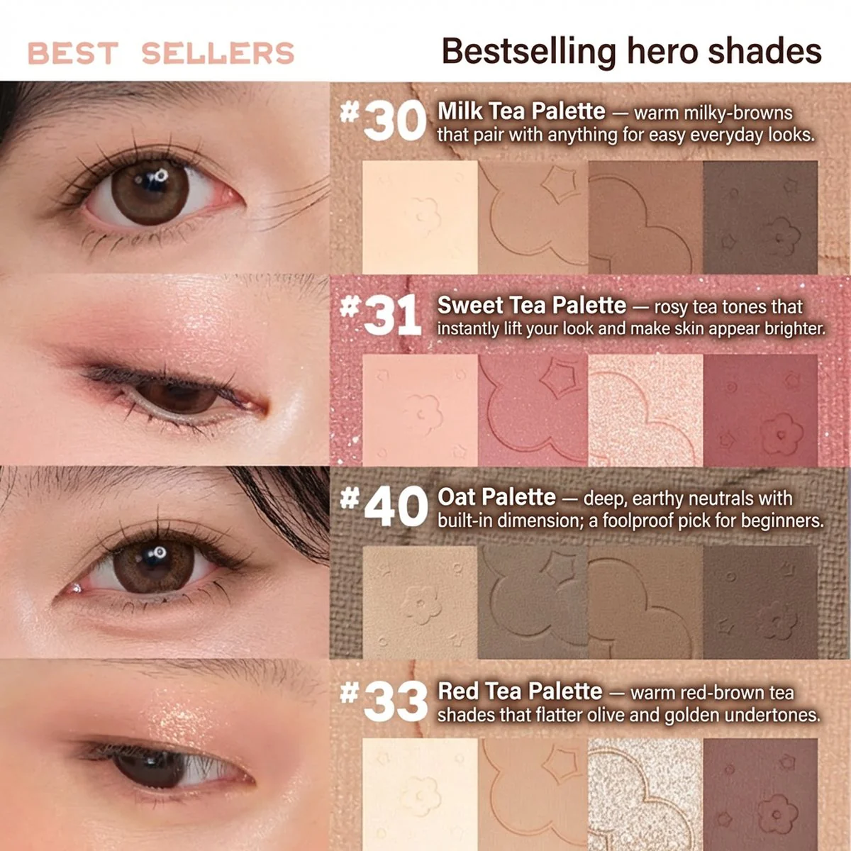 Judydoll Four-Color Eyeshadow Palette #30 - Image 3