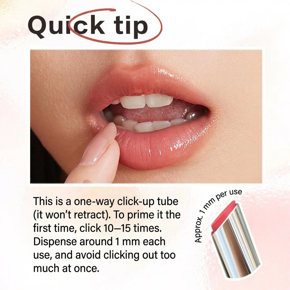 Judydoll Gloss Balm Stick 2.4g – Non-Sticky, Sheer Tint, Multiple Shades - Tinted Lip Balm Stick - Image 4