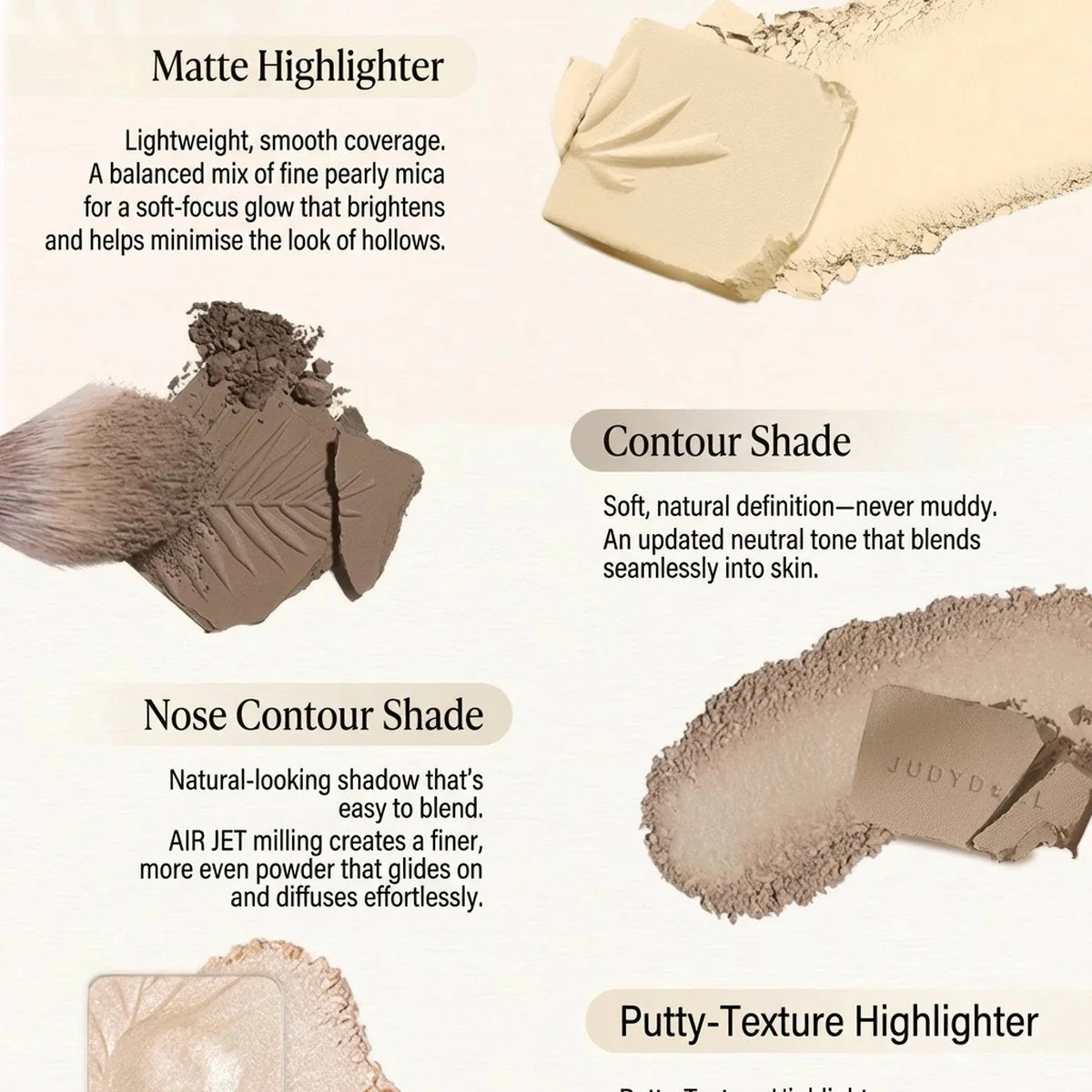 Judydoll Highlighter and Contour Face Palette 01 - Image 5