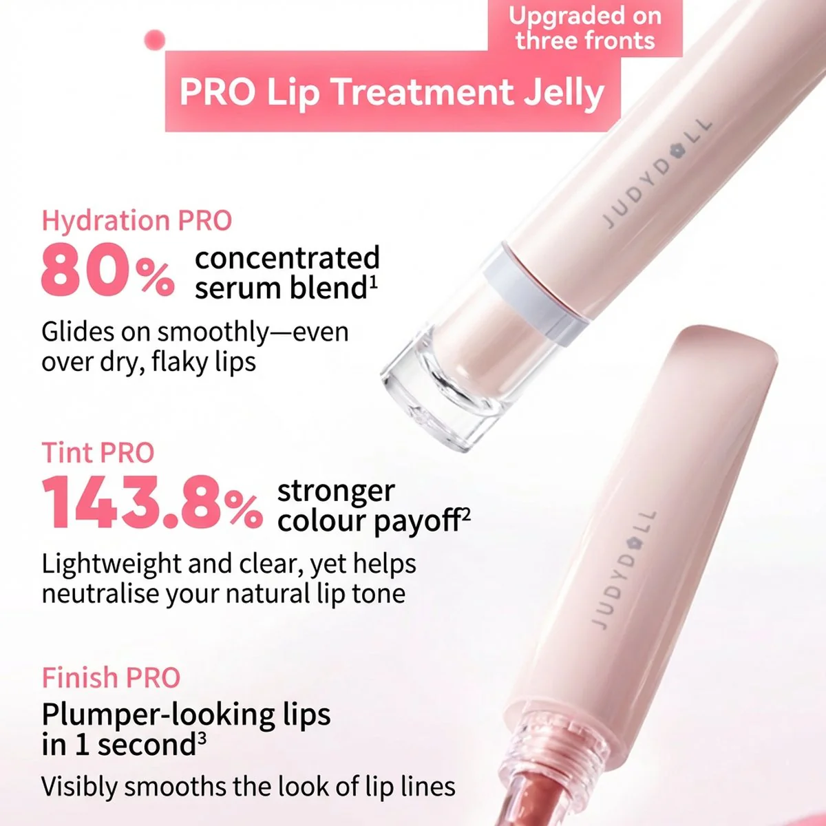 Judydoll Lip Jelly Treatment 10ml – Hydrating Lip Balm Gloss (5 Shades Available) - Image 2