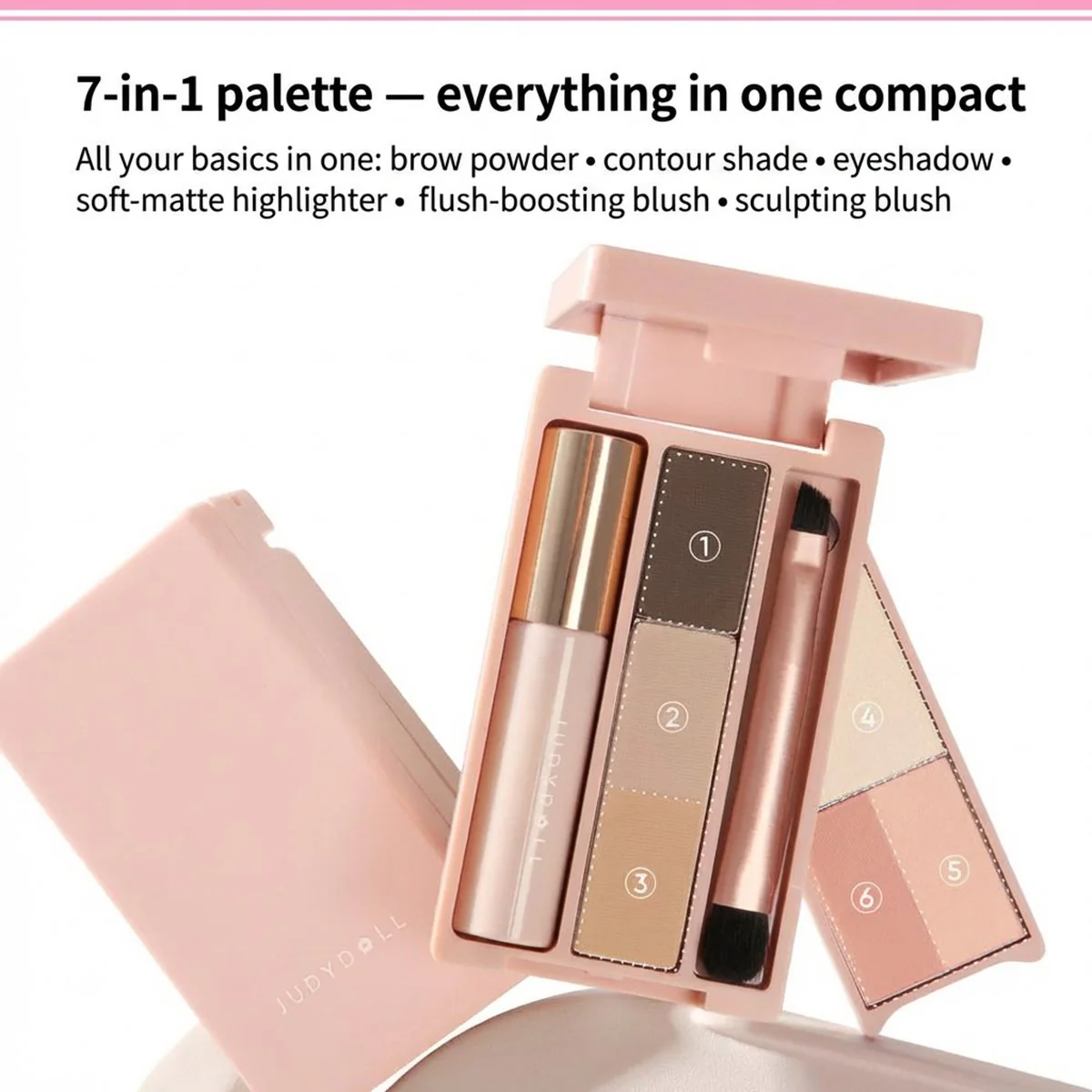 Judydoll Mini Eyeshadow Palette 01 Earth Tones - 9.5g - Image 2