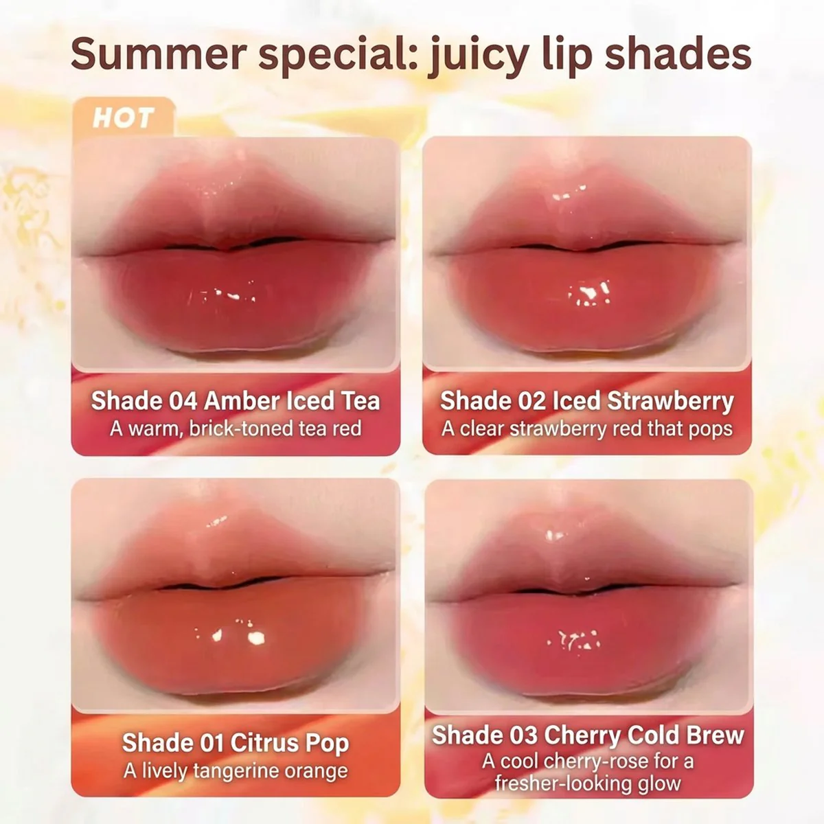 Judydoll Mirror Shine Lip Gloss #02 Ice Sugar Strawberry - Image 3