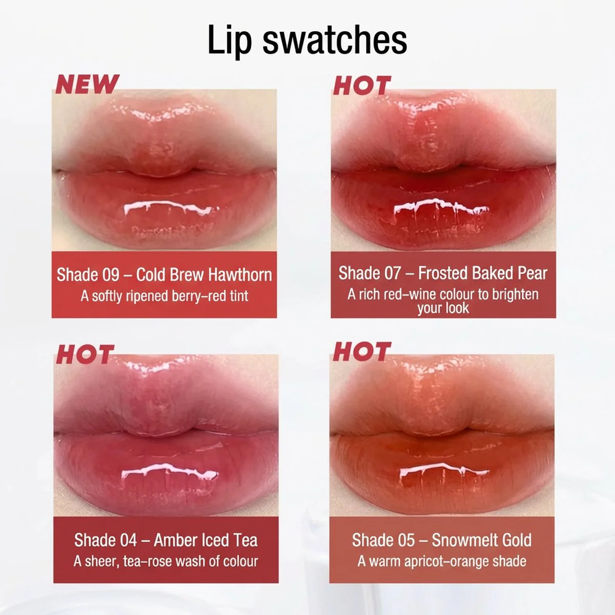 Judydoll Mirror Shine Lip Gloss #02 Ice Sugar Strawberry - Image 4