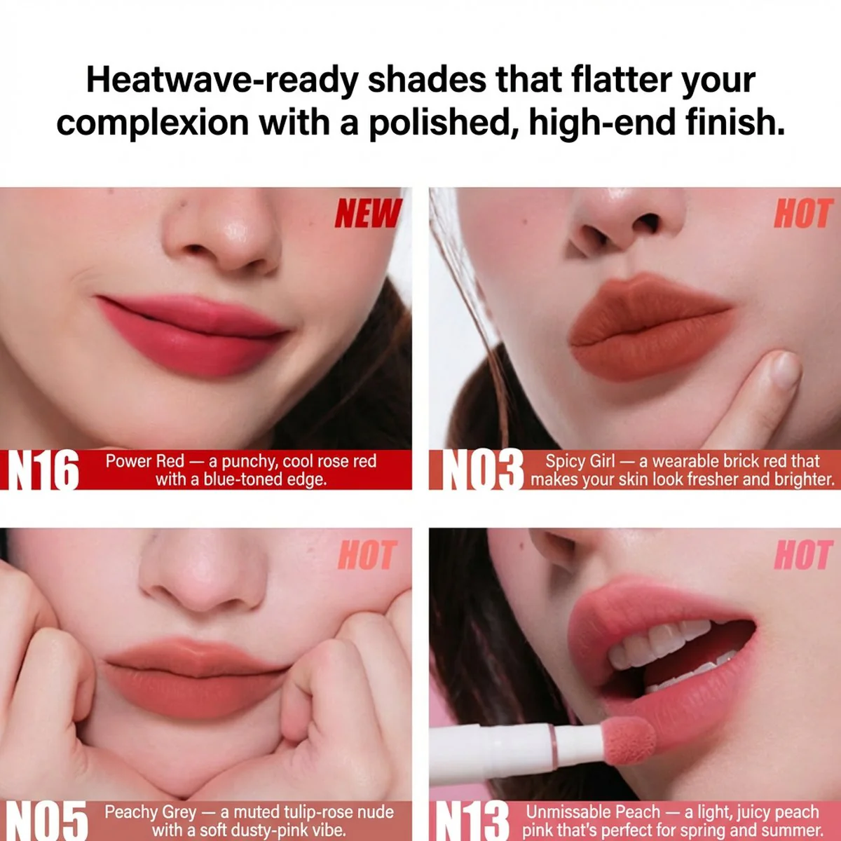 Judydoll Powder-Matte Lip Cream 2.6 ml – Cushion Tip, 4 Shades - Image 3