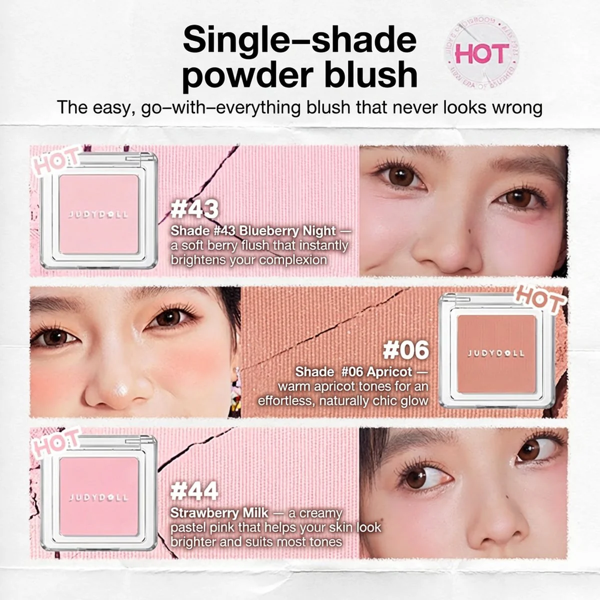 Judydoll Single Color Blush #35 - Image 3
