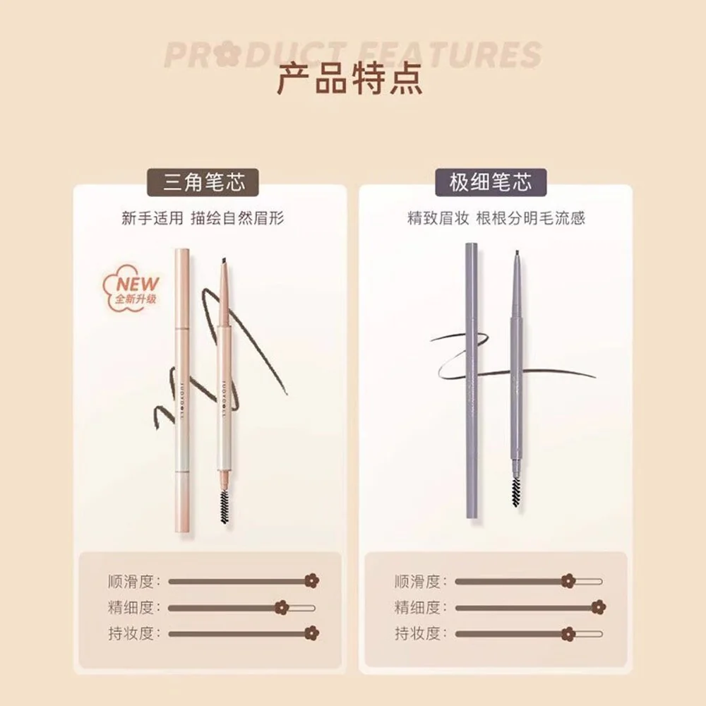 Judydoll Soft-Focus Brow Shaping Pencil 1.8g - Dual-Ended Eyebrow Pencil with Spoolie (4 Shades) - Image 4