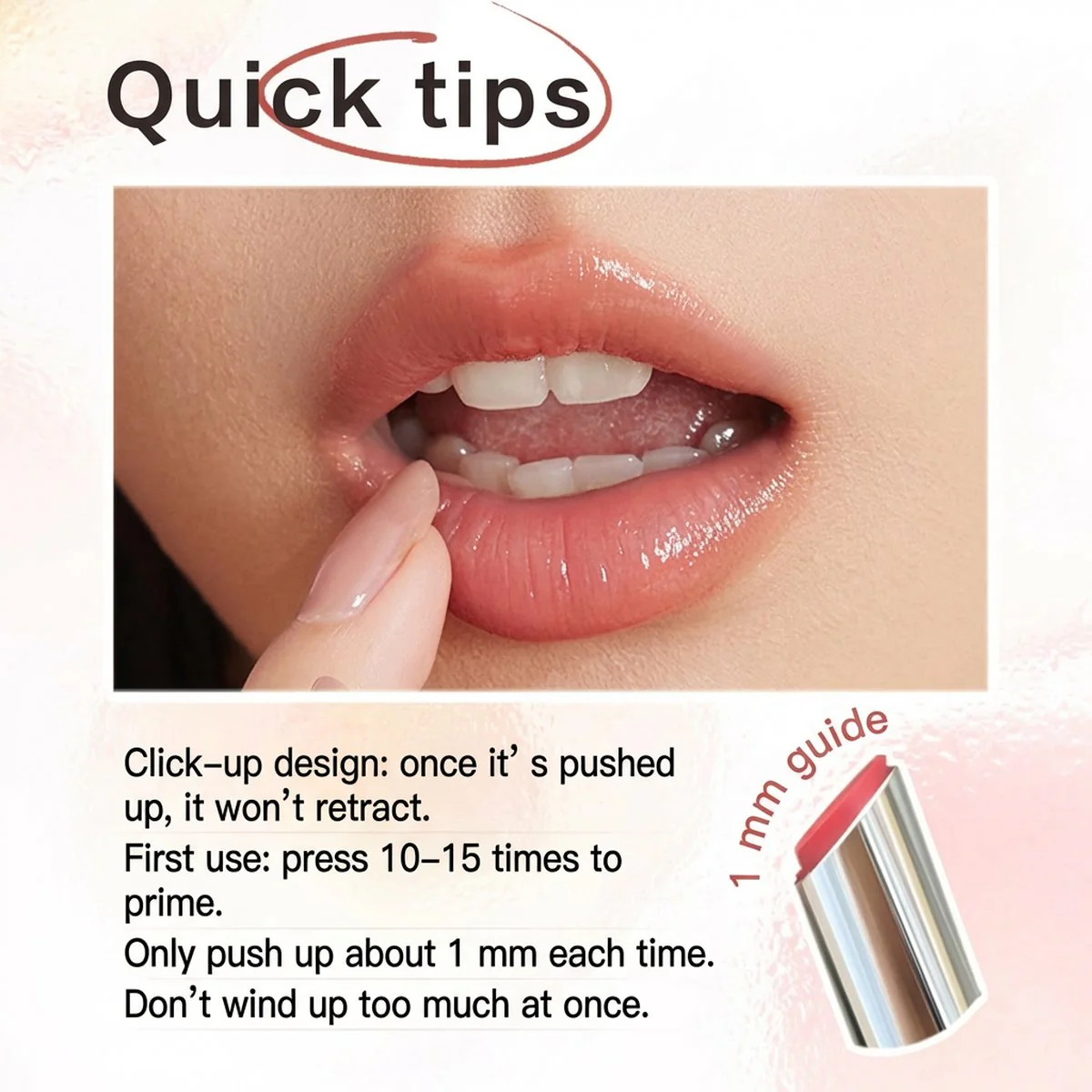 Judydoll Solid Lip Gloss Balm Stick 2.4g – Sheer, Non‑Sticky Finish (Multiple Shades Available) - Image 4