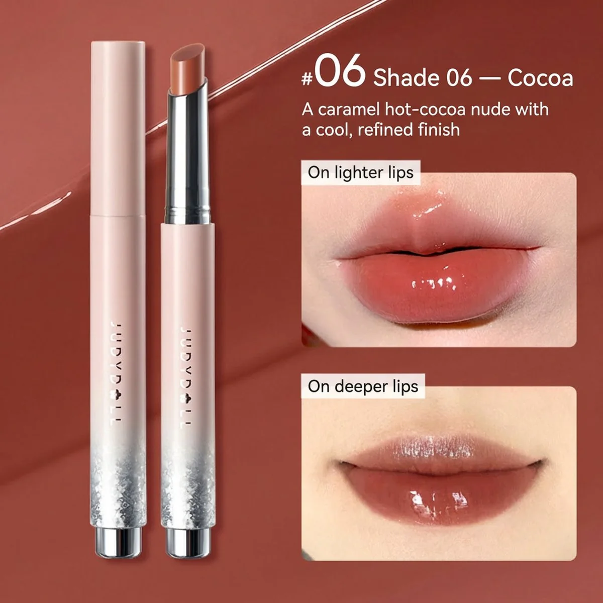 Judydoll Solid Lip Gloss Balm Stick 2.4g – Sheer, Non‑Sticky Finish (Multiple Shades Available) - Image 5