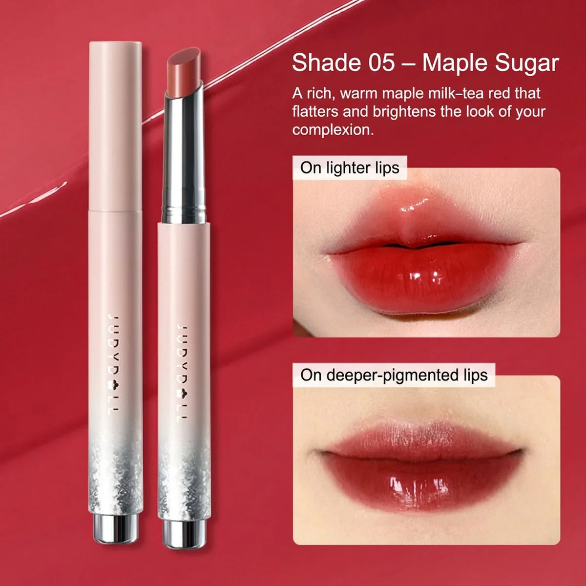 Judydoll Solid Lip Gloss Stick 2.4g – Sheer, Non‑Sticky Shine (Multiple Shades) - Image 5