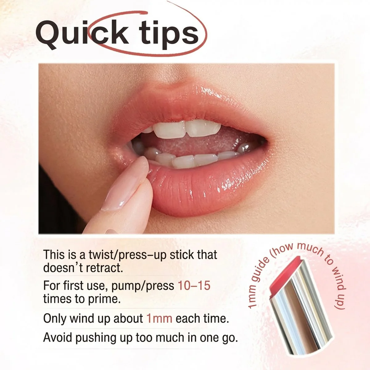 Judydoll Solid Lip Gloss Stick 2.4g - Tinted Lip Balm - Image 4