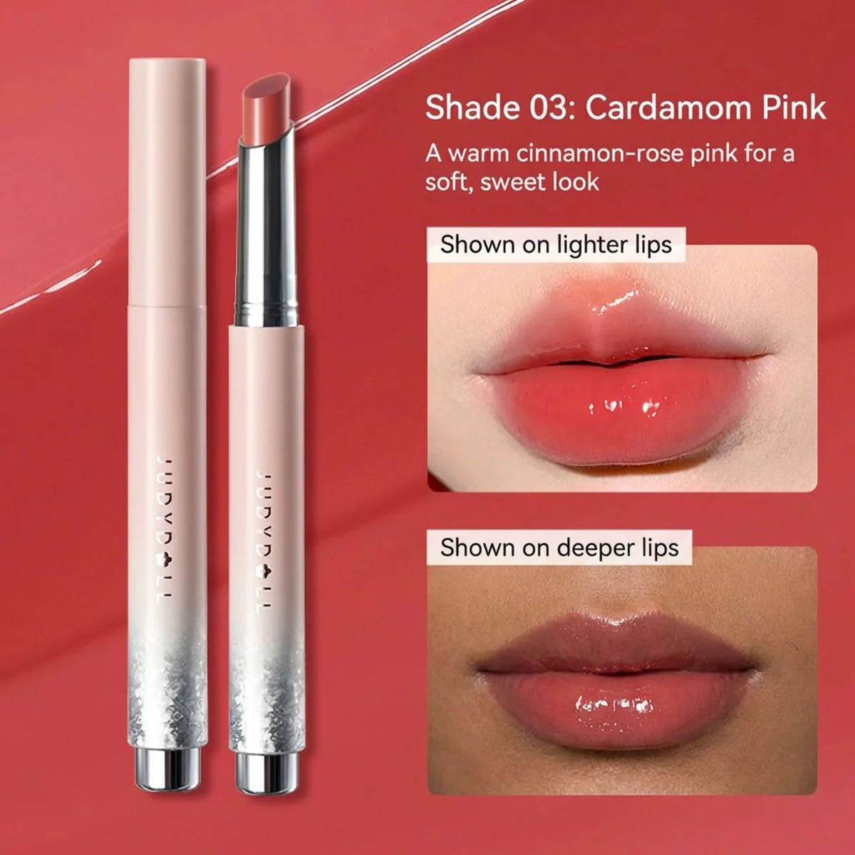 Judydoll Solid Lip Gloss Stick 2.4g - Tinted Lip Balm - Image 5