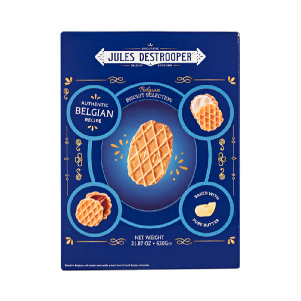 Jules Destrooper Belgian Biscuit Selection 620g – Limited Import - Assorted Belgian Butter Biscuits