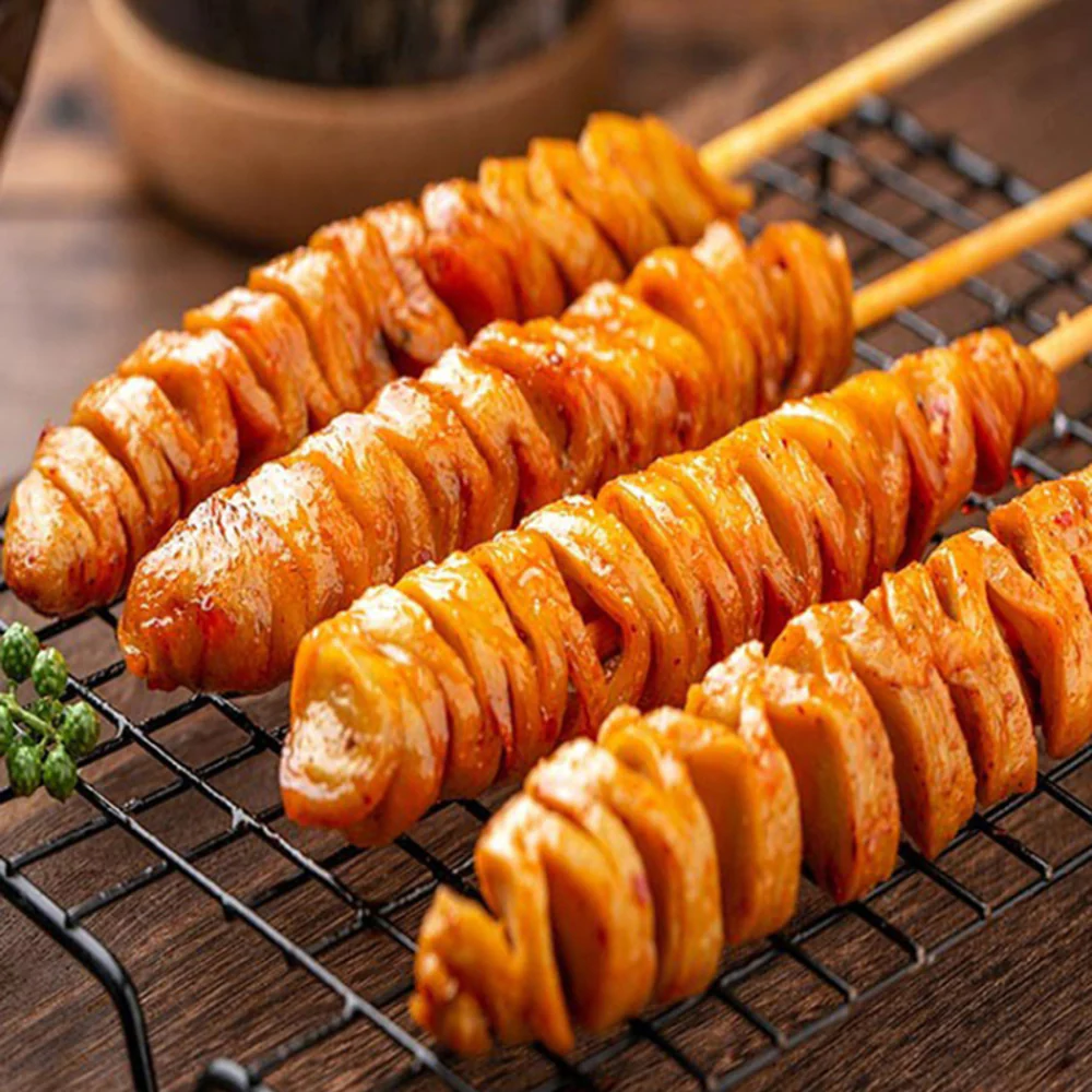 Junzai Grilled Wheat Gluten Skewers – BBQ Flavour 100g - Chinese Street-Style Snack - Image 2