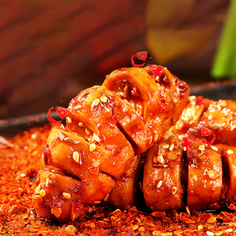 Junzai Grilled Wheat Gluten Skewers – BBQ Flavour 100g - Chinese Street-Style Snack - Image 3