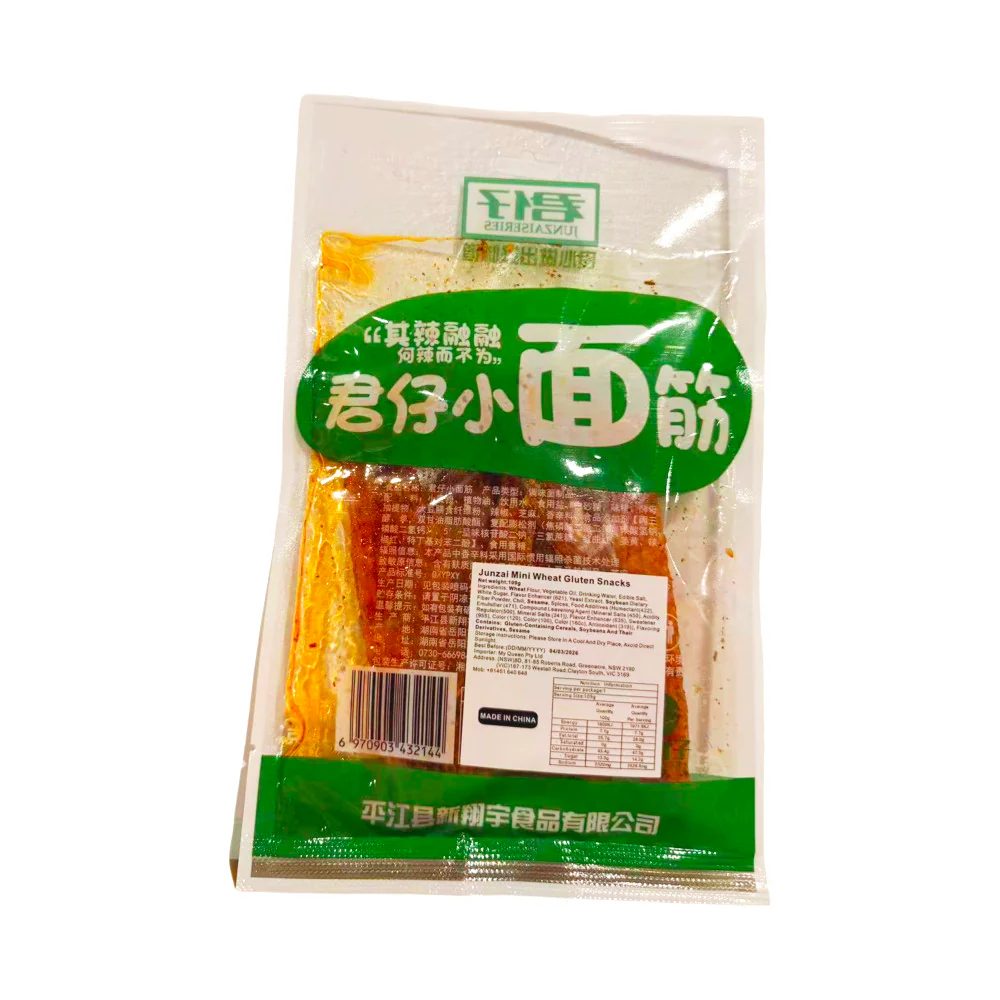 Junzai Spicy Wheat Gluten Strips 109g - Image 2