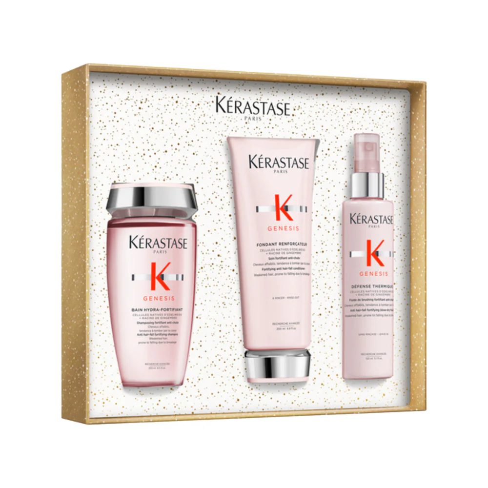 Kérastase Genesis Anti Hair-Fall Haircare Set – Shampoo 250ml, Conditioner 200ml & Heat Protect Spray 150ml