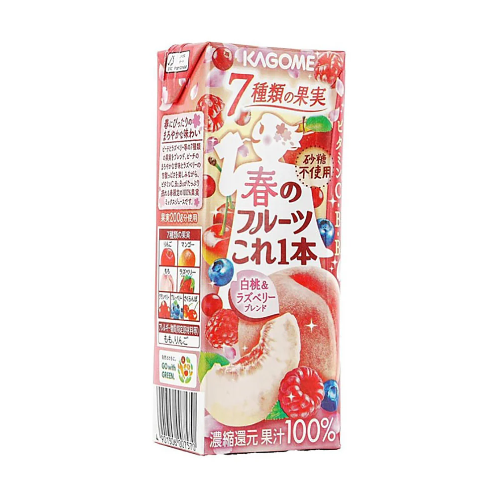 Kagome 100% Fruit Juice - 7 Mixed Fruits Spring Edition - 200ml - Image 2