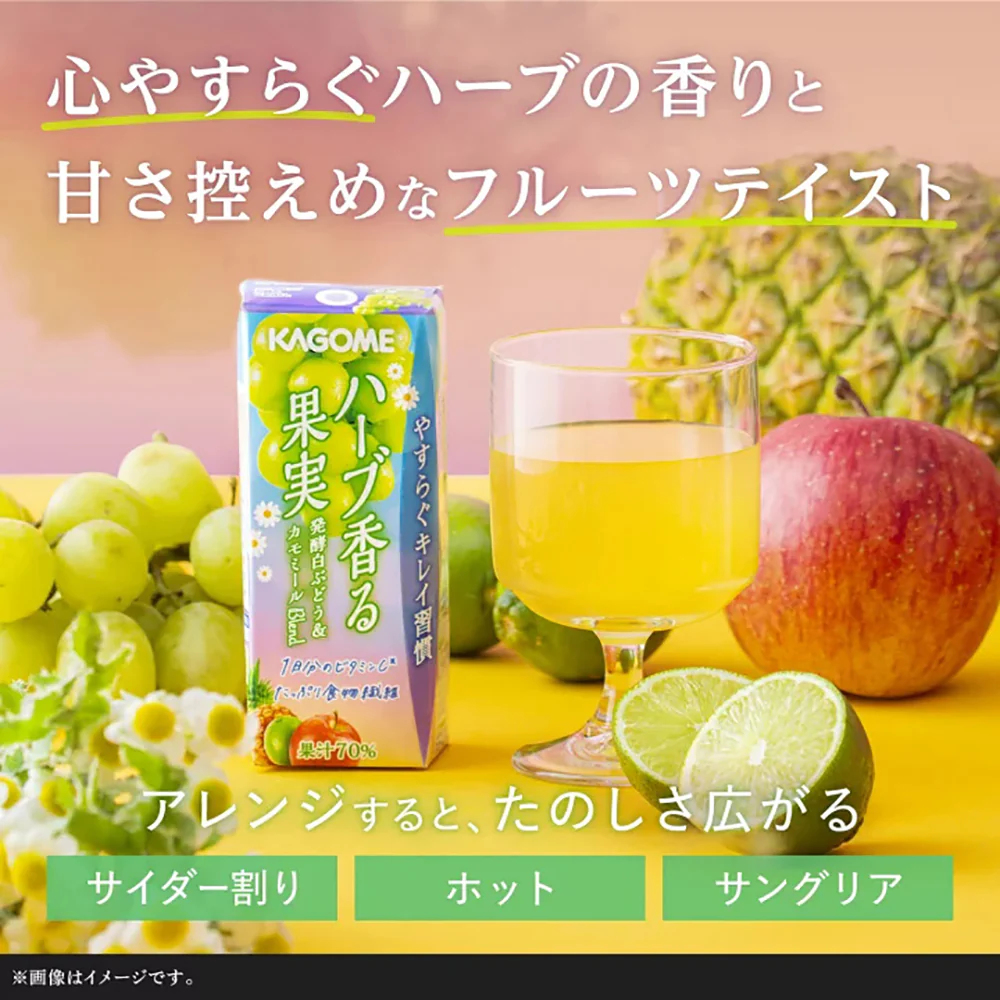 Kagome Herb Scented Grape Juice - 195ml - Image 2
