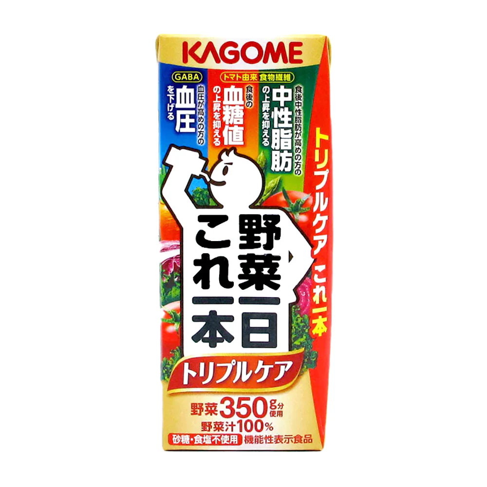 Kagome Vegetable Life Triple Care Low Sugar Low Fat Drink - 200ml