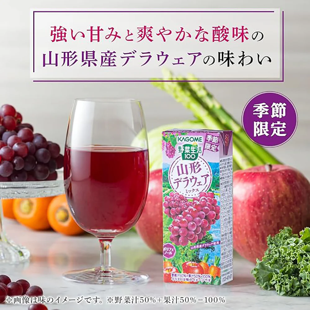 Kagome Yamagata Mixed Vegetable and Fruit Juice 195ml - Image 2
