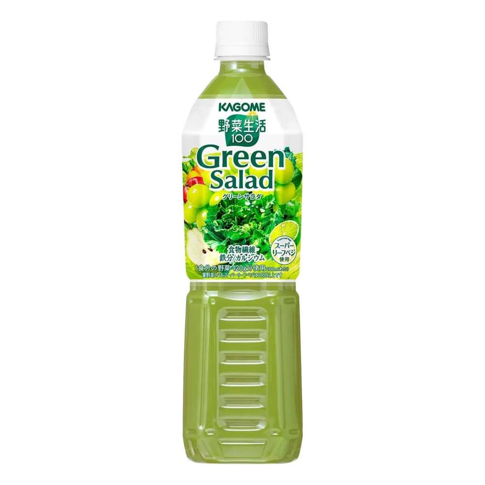 Kagome Yasai Seikatsu 100 Green Salad Juice 720ml - Japanese Vegetable & Fruit Blend