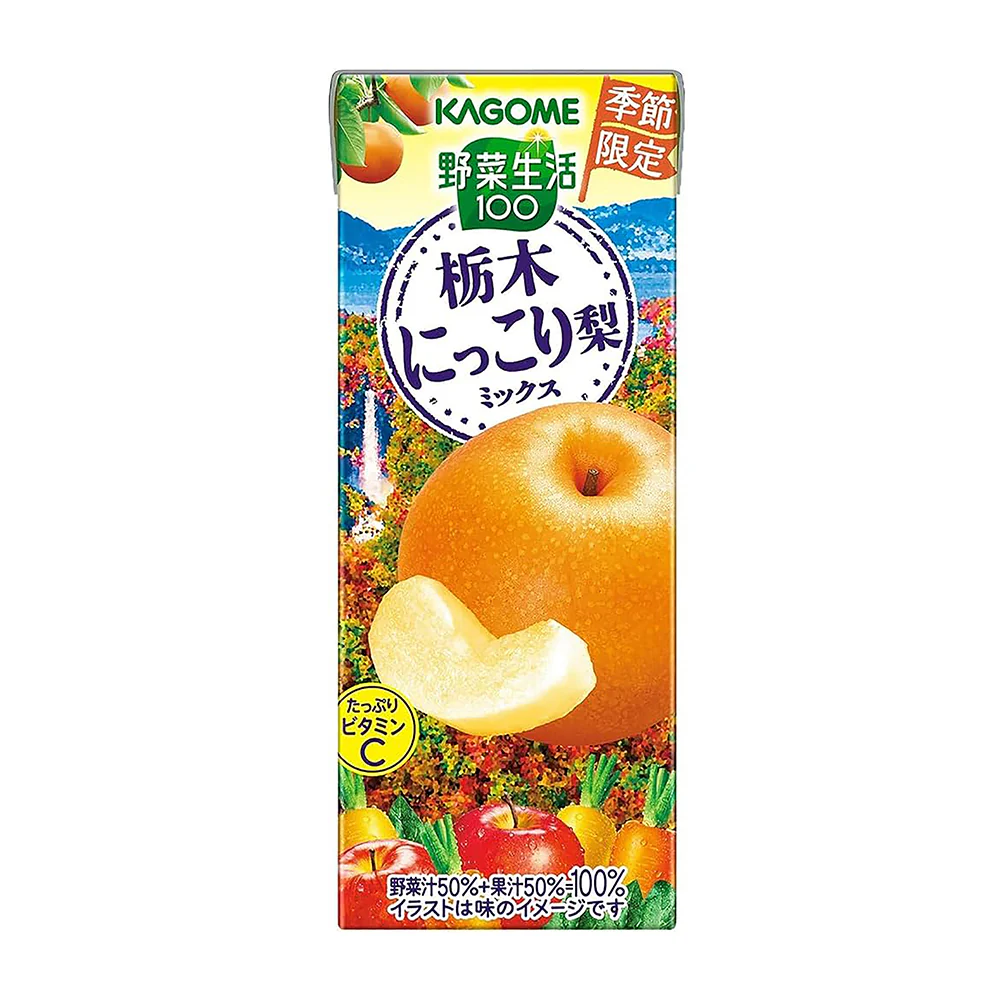 Kagome Yasai Seikatsu Juice Drink Tochigi Nikko Pear Flavor - 195ml